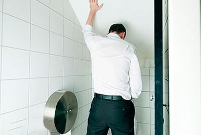 Probleme beim Wasserlassen aufgrund von Prostatitis